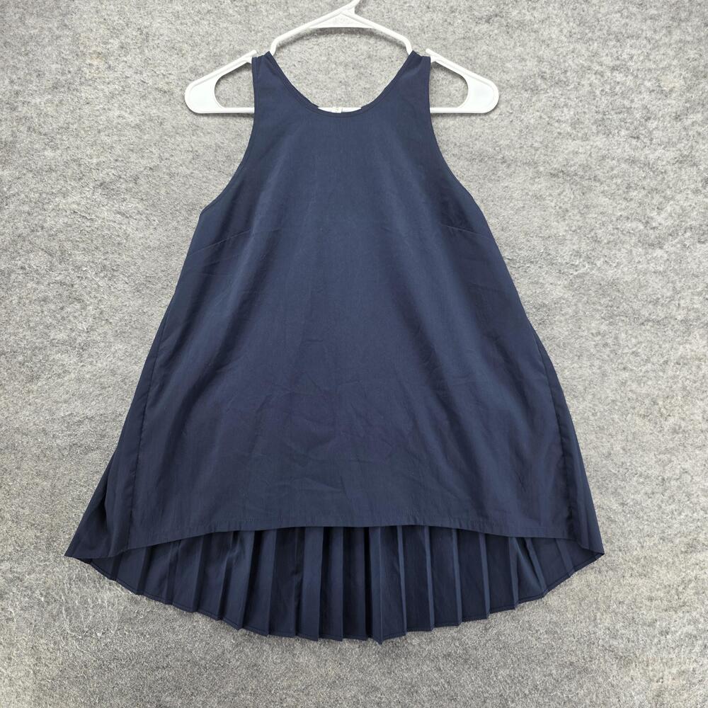 Athleta Tank Top Womens XXS Blue Basic High Neck Relaxed Lightweight Yoga